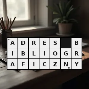 Hasło krzyżówkowe zawarta w publikacji informacja na temat jej wydawcy oraz miejsca i daty wydania - adres bibliograficzny – rozwiązanie, synonimy, podpowiedzi i definicje krzyżówkowe